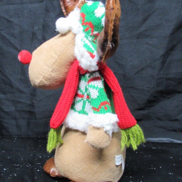Plush Sandbag Christmas Moose - Picture 3 of 6
